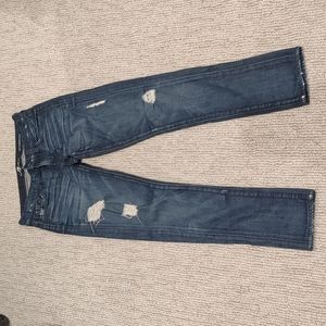 Ripped 7 Jeans with Gold detail in back